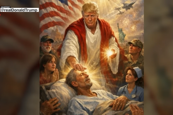 
					Trump unggah gambar AI dirinya seperti Yesus setelah kritik Paus Leo XIV