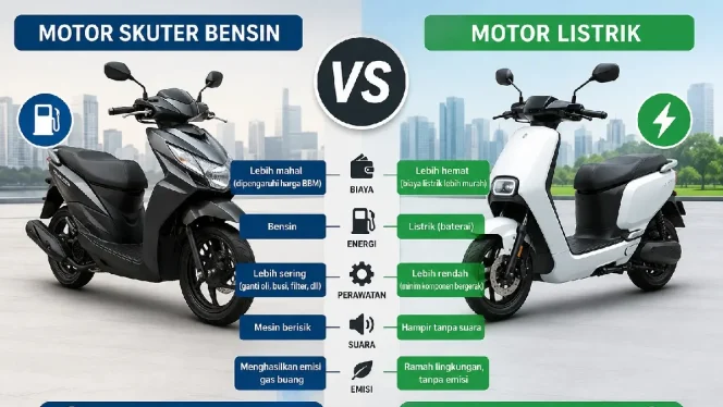 
					Motor Listrik atau Bensin, Mana yang Lebih Hemat Setelah 5 Tahun? Ini Analisis Lengkapnya