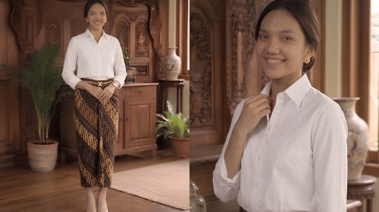 Padu padan kemeja dan batik, tampil menawan dan elegan